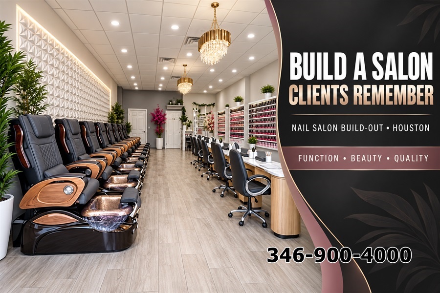 Thi Công Tiệm Nail Tại Houston