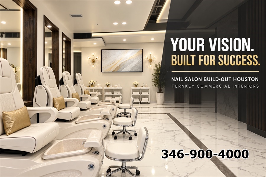Thi Công Tiệm Nail Tại Houston
