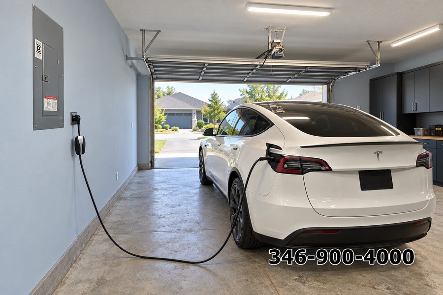 Lắp Bộ Sạc Xe Điện Tại Houston
