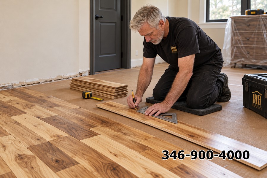 Lắp Sàn Gỗ Tự Nhiên Tại Houston