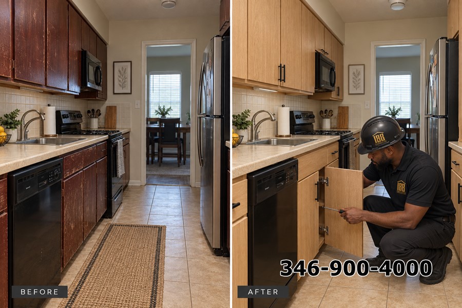 Làm Mới Mặt Tủ Bếp Tại Houston