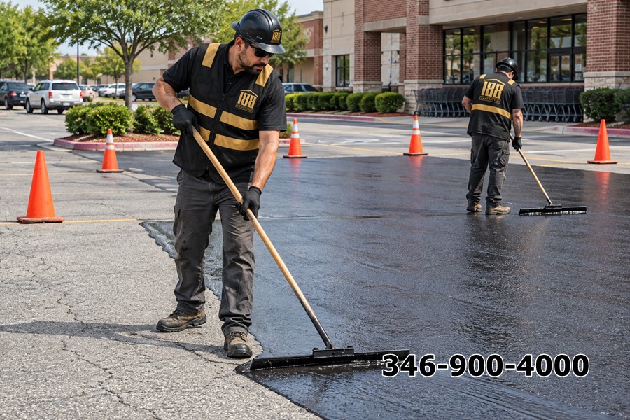 Phủ Sealcoat Bãi Đậu Xe Tại Houston