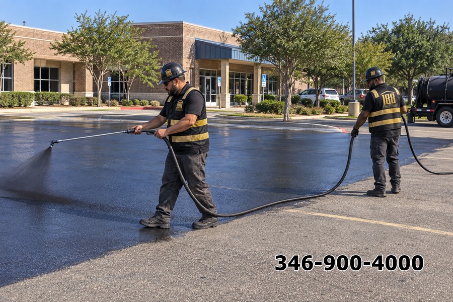 Phủ Sealcoat Bãi Đậu Xe Tại Houston