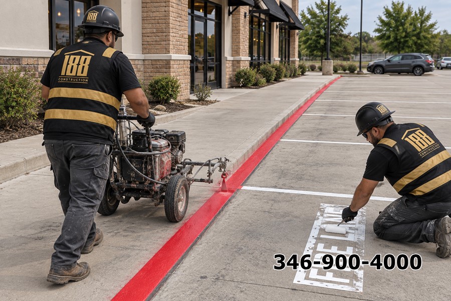 Kẻ vạch bãi đậu xe tại Houston