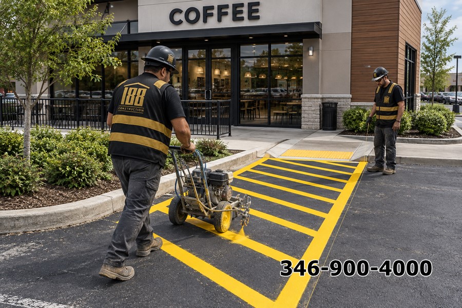 Kẻ vạch bãi đậu xe tại Houston