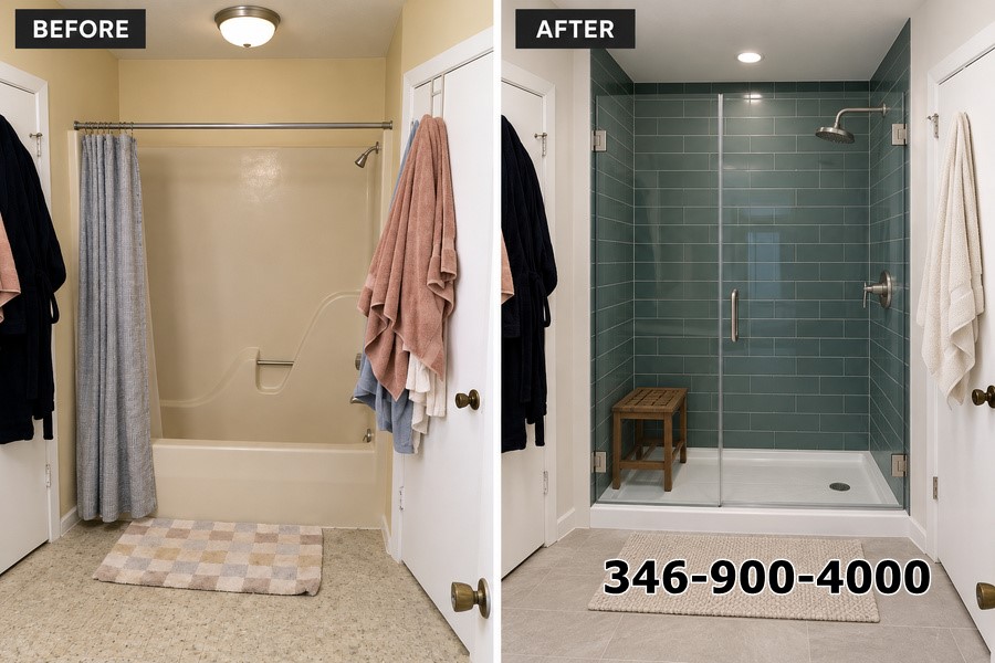 Chuyển Bồn Tắm Thành Shower Tại Houston